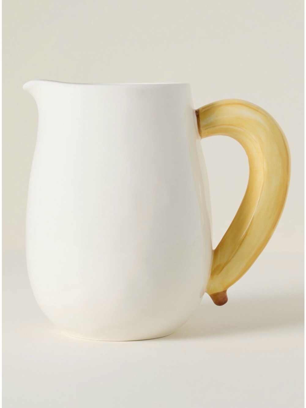 FARM RIO Stoneware Pitcher + Yellow Banana Handle | Home Dining | NWT
